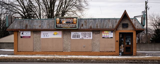 Small wood-sided commercial building