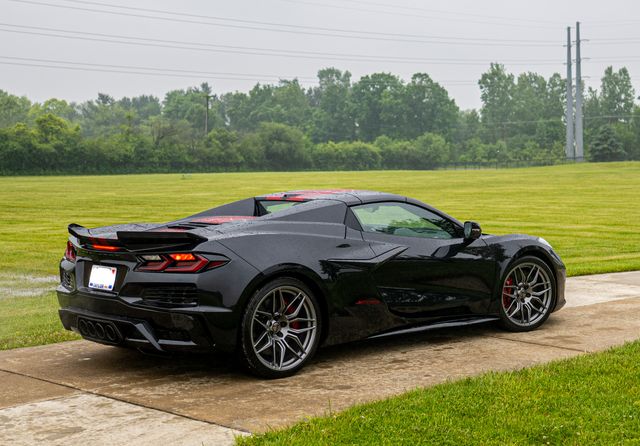 Black mid-engine Chevrolet Corvette