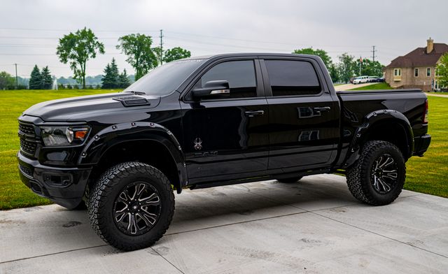Black pickup truck