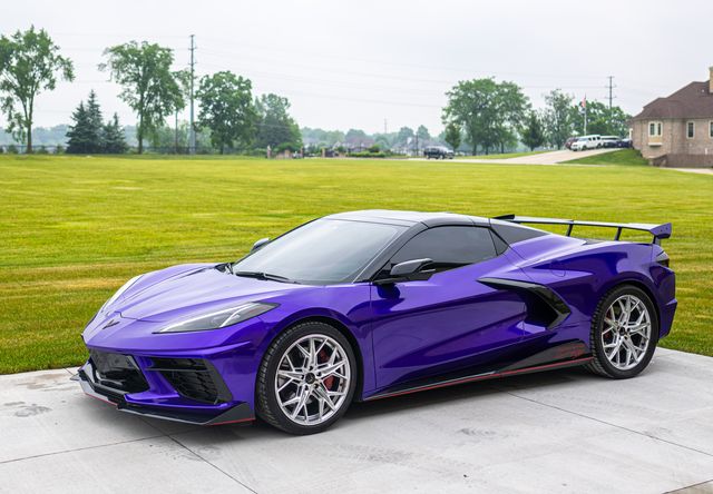 Purple mid-engine Chevrolet Corvette