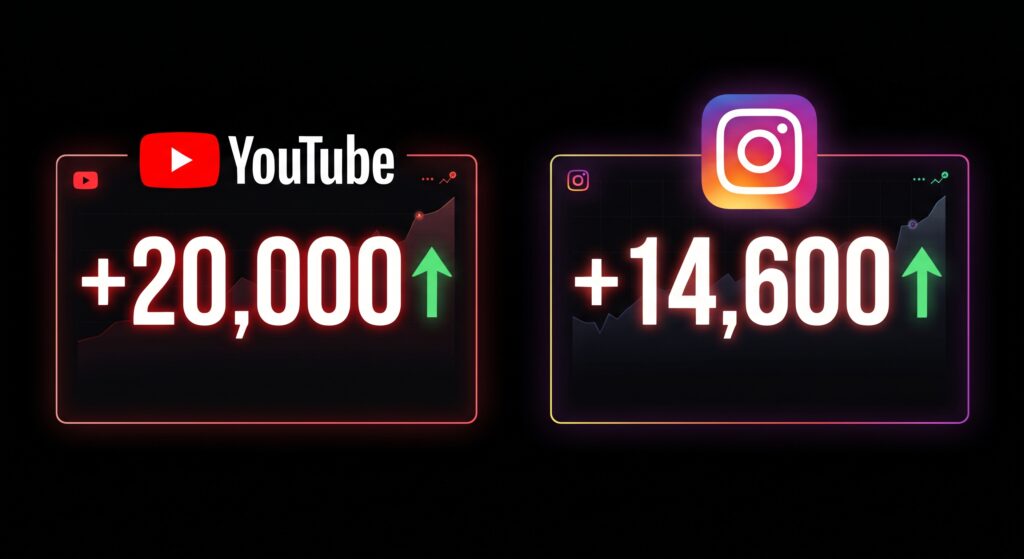 Social Media Logos and Numbers